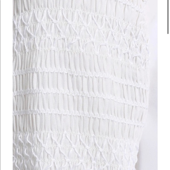 A.L.C. Sidra Smocked Crepe De Chine Silk Blouse - Picture 14 of 14